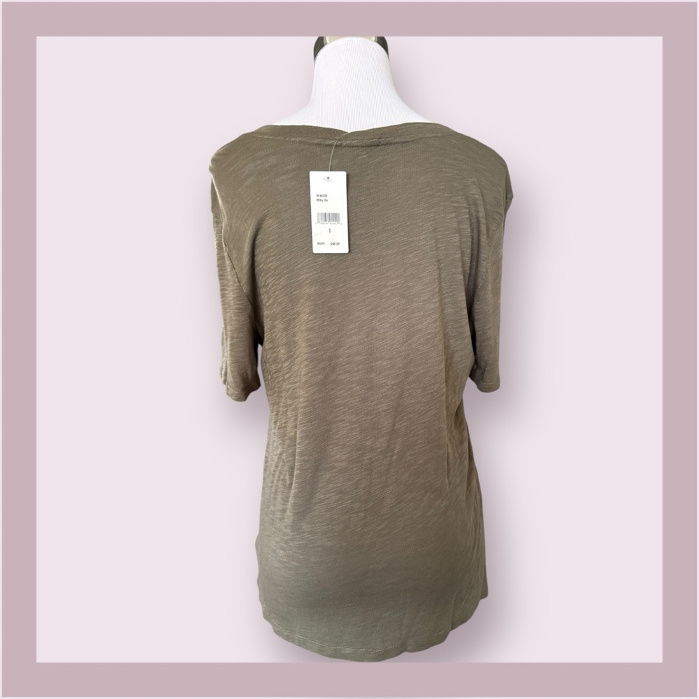 Splendid Green V-Neck Relaxed Short Sleeve Tee - Picture 5 of 5
